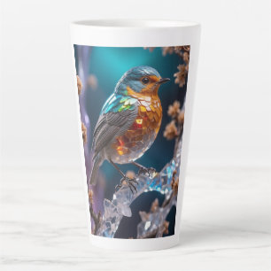 Latte Tasse Oiseau Cristal - Tasse à Café Oiseau Coloré