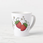 Latte Tasse Paire de Fraises (Angle droit)