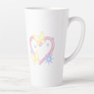 Latte Tasse "Papillon rêveur scintillant" avec un dés