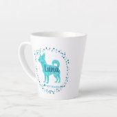 Latte Tasse personnalisée Chihuahua bleu personnalisée a (Angle gauche)