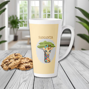 Latte Tasse personnalisée Girafe dans la savane