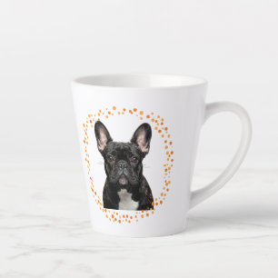 Latte Tasse personnalisée orange pastel avec photo de bo