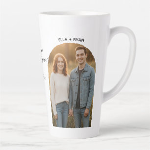 Latte Tasse personnalisée pour la Saint-Valentin avec no