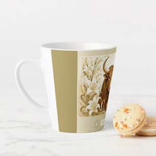 Latte Tasse petit lait Art nouveau Lily Taureau
