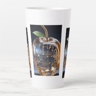 Latte Tasse Pomme en Cristal Doré - Tasse Café Musical A