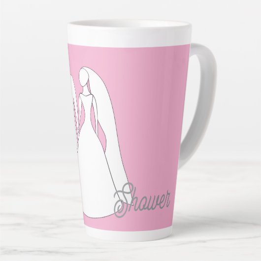 Latte Tasse pour douche de mariée (Angle droit)