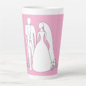 Latte Tasse pour douche de mariée (Devant)