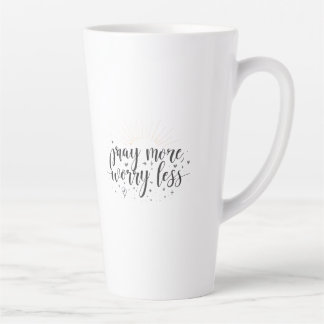 Latte Tasse Prayez Plus Inquiétez Moins