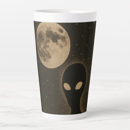 Latte tasse Retro Alien Rencontre (Devant)