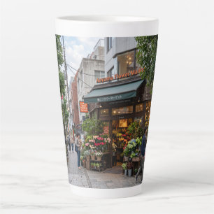 Latte Tasse Rue Fleuriste - Co Marché Fleuriste Japonais