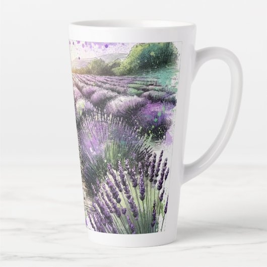Latte Tasse Sérénité Fleur de Lavande (Droite)
