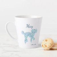 Tasse Silhouette de Caniche Bleu Pastel Personnali