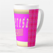 Latte Theresa design choquant tasse de café rose et or (Angle droit)