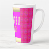 Latte Theresa design choquant tasse de café rose et or (Droite)
