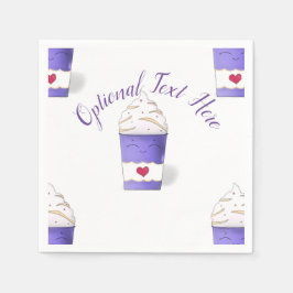 Latte & Wipped Cream (Paars) Napkins Servet