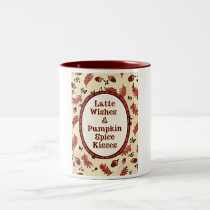 Latte Wishes & Pumpkin Spice Kussen Tweekleurige Koffiemok