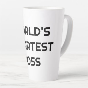 Latte World's Smartest Boss drôle citation grosse tasse 