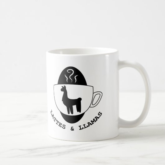 Lattes et tasse de logo de lamas (Droite)