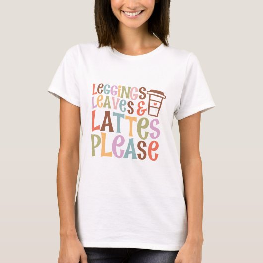 Lattes Please - Herfst T-shirt (Voorkant)