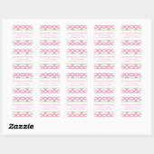 Lattice en Grosgrain retouradreslabels Vierkante Sticker (Vel)