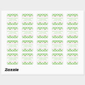 Lattice en Grosgrain retouradreslabels Vierkante Sticker (Vel)