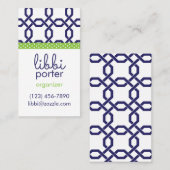 Lattice & Grosgrain Cartes de visite personnalisés (Devant / Derrière)
