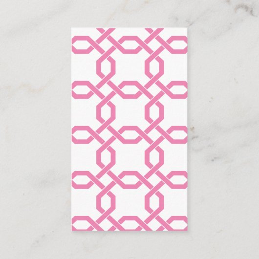 Lattice & Grosgrain Cartes de visite personnalisés (Dos)