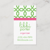 Lattice & Grosgrain Cartes de visite personnalisés (Devant)