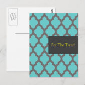 Lattice marocain - Carte postale Turquoise (Devant / Derrière)