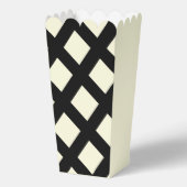 Lattice Popcorn Doos (Crème & Zwart) Bedankdoosjes (Voorkant)