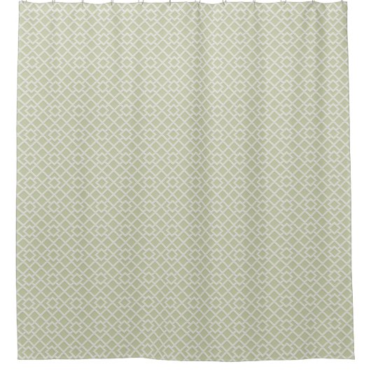 Lattice Print Pattern  Classic Green Douchegordijn (Voorkant)