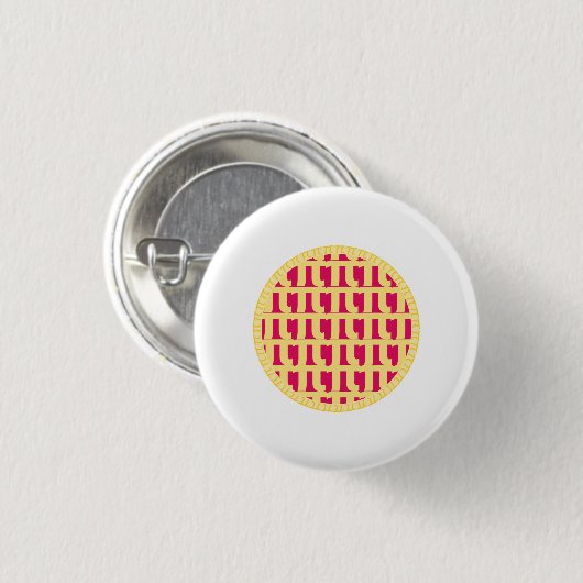 Lattice Raspberry Pie - Pi Day Ronde Button 3,2 Cm (Voorkant /achterkant)