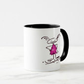 L'attitude de la fille Café Mug (Sassy Pink Girl) (Devant droit)