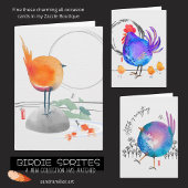 L'ATTITUDE EST TOUT L'aquarelle cartes d'art d'ois