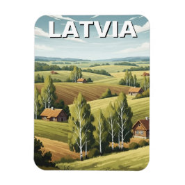 Latvia Countryside Travel Magneet
