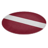Latvia Flag Emblem Snijplank (Hoek)
