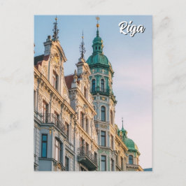 Latvia Riga Art Nouveau Travel Briefkaart