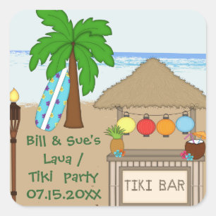 Laua / Tiki party Favoriser les autocollants