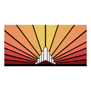 L'aube du soleil Art déco