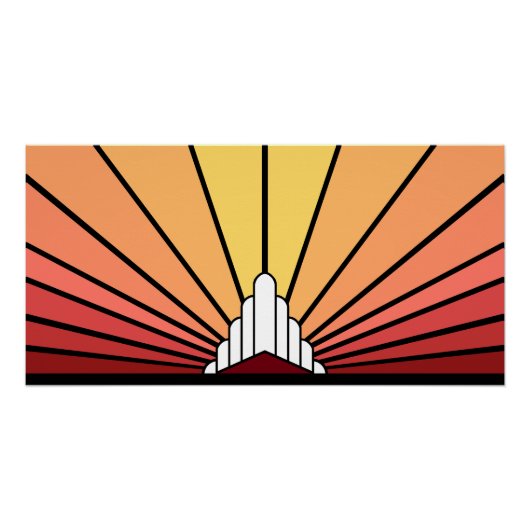 L'aube du soleil Art déco (Devant)