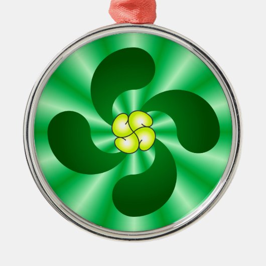 Lauburu Baskenkreuz Basque cross Metalen Ornament (Voorkant)