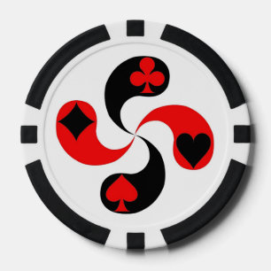 Lauburu Baskische Cross Spade Heart Diamond Club Pokerchips