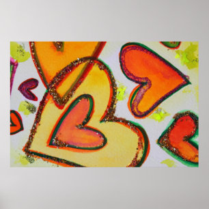 Lauder Hearts Art Poster Imprimer