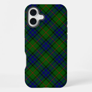 Lauder tartan blauw groen geruit iPhone 16 plus hoesje