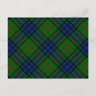 Lauder tartan blauw groene vleid briefkaart