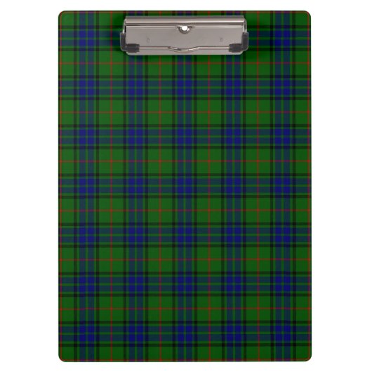 Lauder tartan blauw groene vleid klembord (Voorkant)