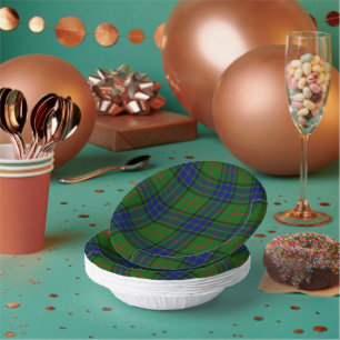 Lauder tartan blauw groene vleid papieren kommen