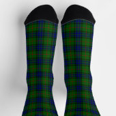 Lauder tartan blauw groene vleid sokken (Top)
