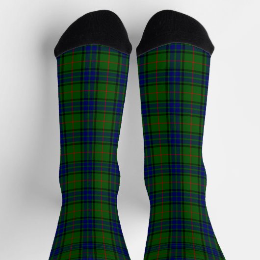 Lauder tartan blauw groene vleid sokken (Top)