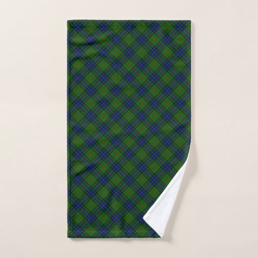 Lauder tartan bleu vert plaid (Serviette à main)